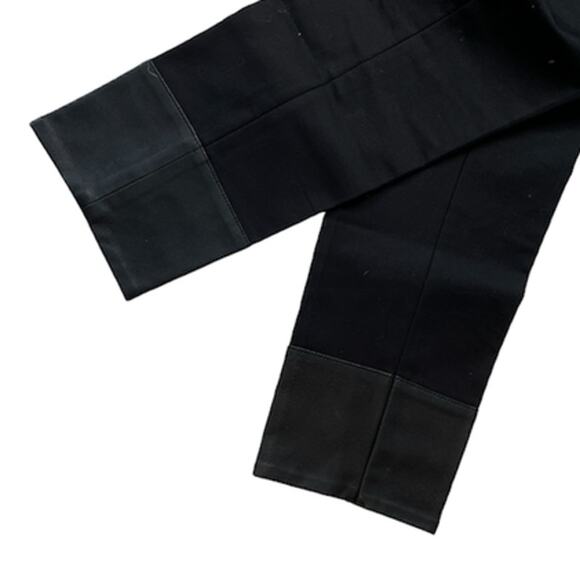 Banana Republic Leather Ankle Trim Black Pants Trousers Size 4 - Picture 6 of 12